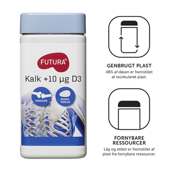 Futura Kalk +10 Î¼g D3-vitamin (160 tab)