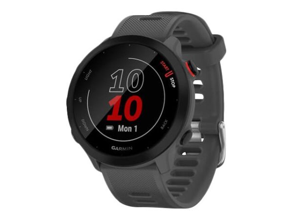 Garmin Forerunner 55 - Sportsur Med Bånd - Silikone - Display 1.04" - Bluetooth, Ant+ - 37 G - Monterra-Grå