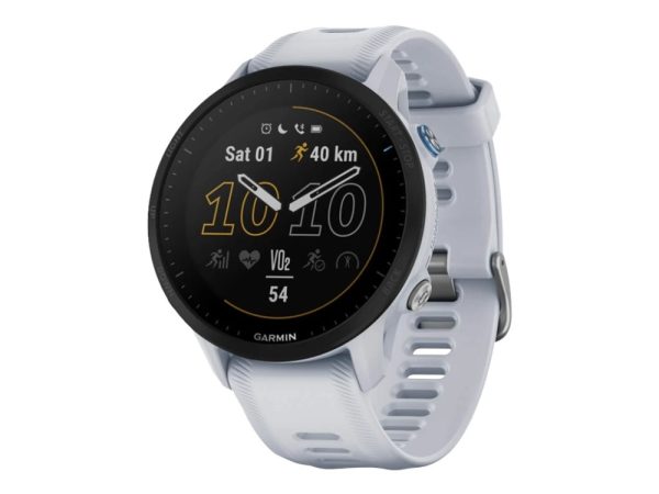 Garmin Forerunner 955 - Sportsur Med Rem - Silikone - Håndledsstørrelse: 130-220 Mm - Display 1.3" - 32 Gb - Bluetooth, Wi-Fi, Ant+ - 52 G - Whitesto