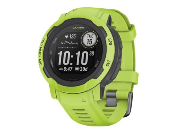 Garmin Instinct 2 - 45 Mm - Elektrisk Lime - Sportsur Med Bånd - Silikone - Håndledsstørrelse: 135-230 Mm - Monokrom - 32 Mb - Bluetooth, Ant+ - 52 G