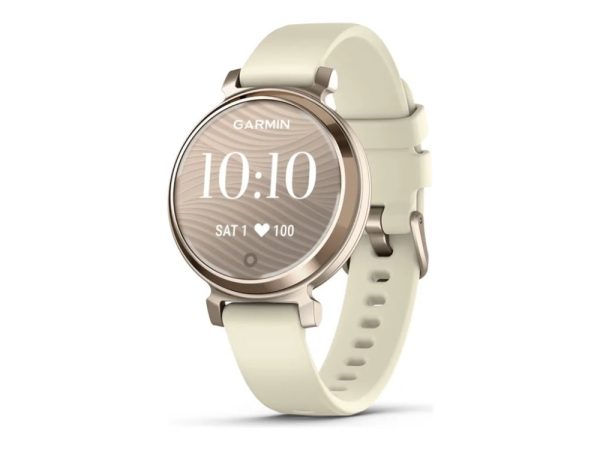 Garmin Lily 2 - Creme-Guld - Smart Ur Med Bånd - Silikone - Kokosnød - Håndledsstørrelse: 110-175 Mm - Monokrom - Bluetooth - 24.4 G