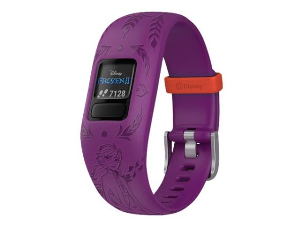 Garmin Vívofit Jr 2 - Disney Frozen 2 Anna - Aktivitetssporer Med Bånd - Silikone - Håndledsstørrelse: 130-175 Mm - Bluetooth - 17.5 G