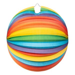 Globos Paper Lantern Round Rainbow 25cm
