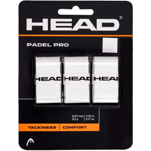 HEAD Padel Pro 3-pak Hvid Overgrip