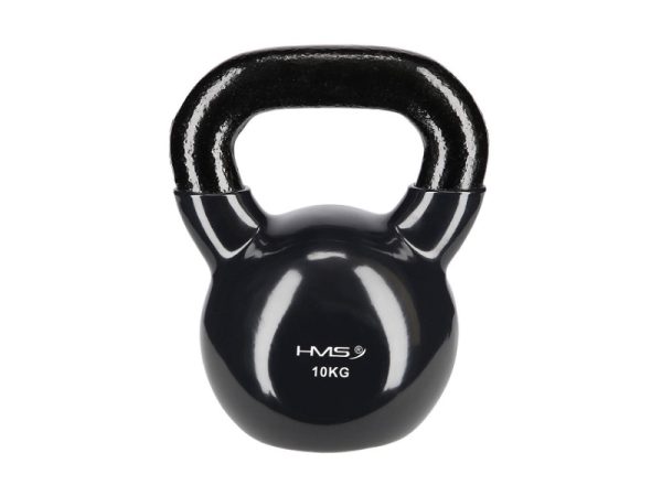 Hms Kettlebell Cast Iron Vinyl Coated 10Kg Black (17-64-069)