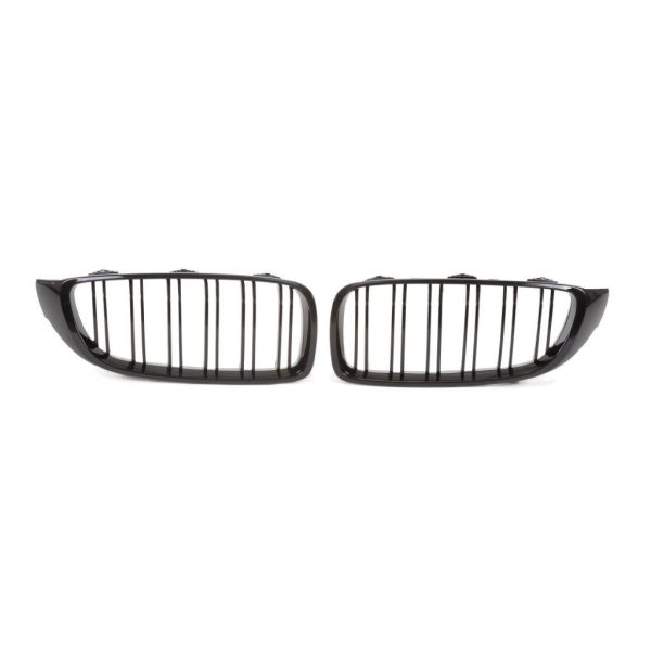 JOM Frontgrill med dobbelt ribbe i blank sort til BMW serie 4 F32/F33/F36 årgang 2013-