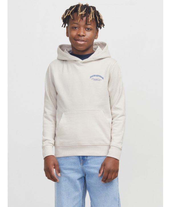 Jack & Jones Junior hoodie i Moonbeam til drenge