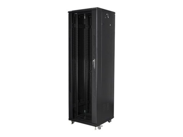 Lanberg - Rack Kabinet - Med 2 Køleblæsere - 230 V - Sort, Ral 9004 - 42U - 19"