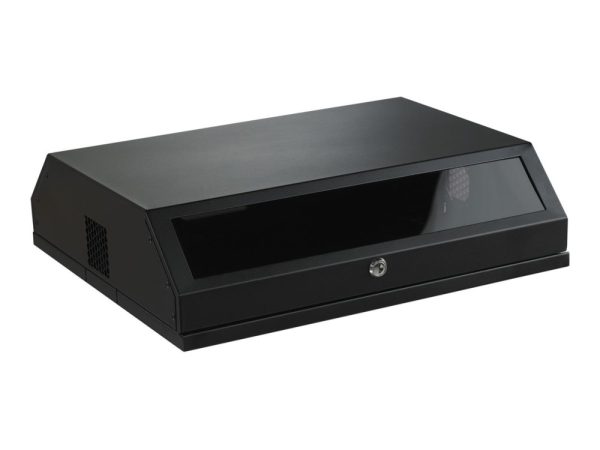 Lanview By Logon - Rack Kabinet - 3U (Rotatable) + 5U (Horizontal), 537 X 475Mm, Slim - Vægmonterbar - Sort, Ral 9005 - 8U - 19"