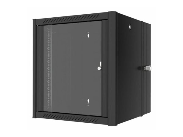 Lanview By Logon - Rack Kabinet - 60 X 60, Dobbelt, Pro - Vægmonterbar - Sort, Ral 9005 - 12U - 19"