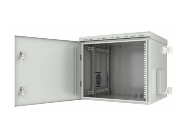 Lanview By Logon - Rack Kabinet - 60 X 60 - Vægmonterbar - Hvid, Ral 7035 - 9U - 19"