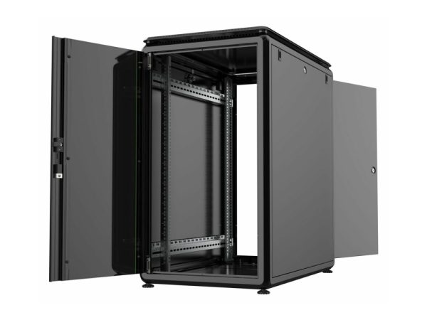 Lanview By Logon - Rack Kabinet - 600 X 1000 Mm, Datalinje - Fritstående - Sort, Ral 9005 - 20U - 19"