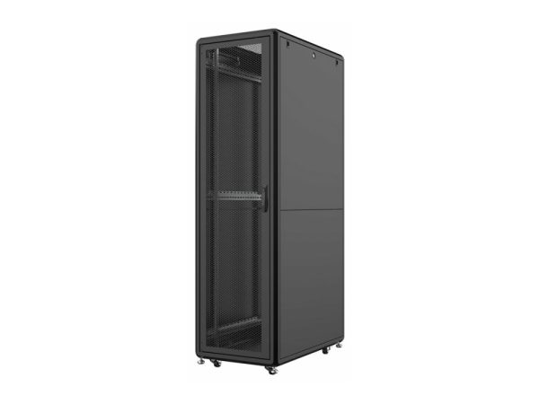 Lanview - Rack Kabinet - 600 X 1000 Mm, Serverlinje - Fritstående - Sort, Ral 9005 - 42U - 19"