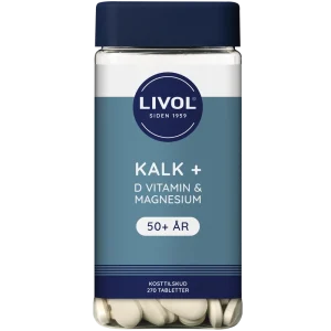 Livol Kalk + D-vitamin + Magnesium, 50 år 270 Pieces
