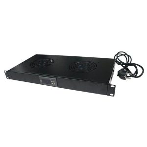 LogiLink rack fan tray (220/240 V) with thermostat (2 fans)
