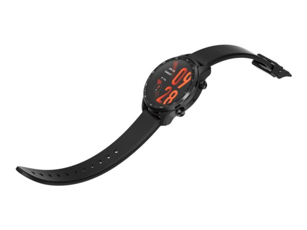 Mobvoi Ticwatch Pro 3 Ultra - 47 Mm - Skyggesort - Smart Ur Med Bånd - Fluororubber - Display 1.4" - Farve/Monokrom (Dobbeltlag) - 8 Gb - Wi-Fi, Nfc,