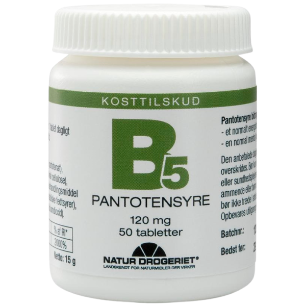 Natur Drogeriet B5 Pantotensyre 120 mg (50 tabletter)