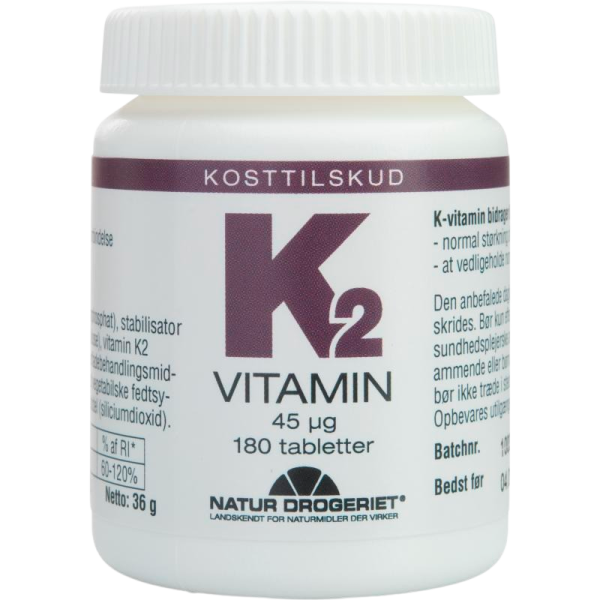 Natur Drogeriet K2 Vitamin 45 Î¼g (180 tab)