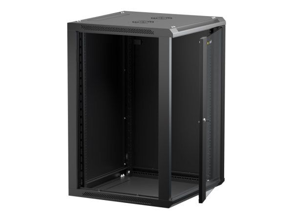 Netrack - Rack Kabinet - Vægmonterbar - Sort - 18U - 19"