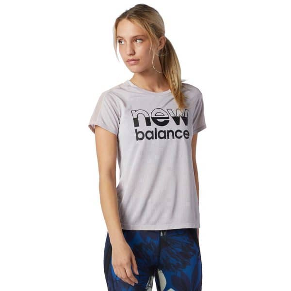 New Balance Printed Impact Run T-shirt Dame