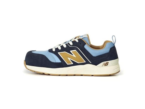 New Balance Sik. Sko Str. 42 - Elite Lite Blue/Coffee, Åndbar, Blød Mellemsål, Med Snørre