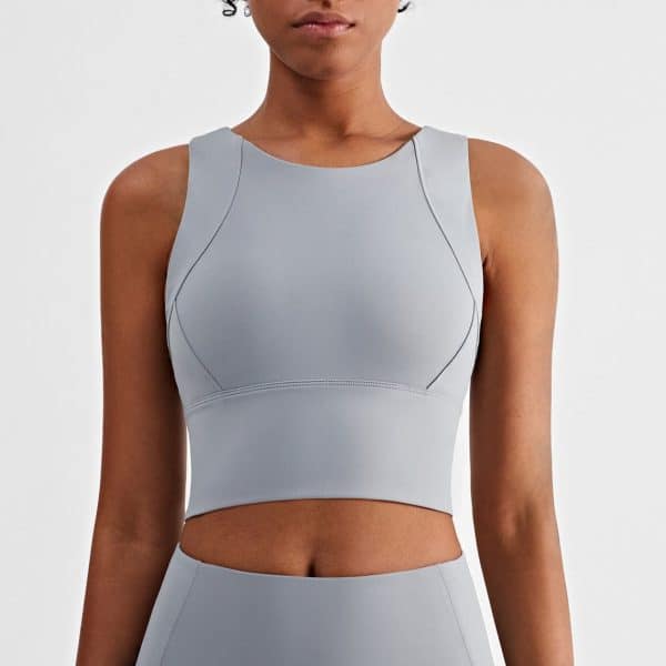 Nordic-wellness Crop Top - Cool Grey - L