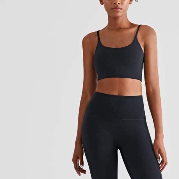 Nordic-wellness Cropped Top & Leggings - Black - M