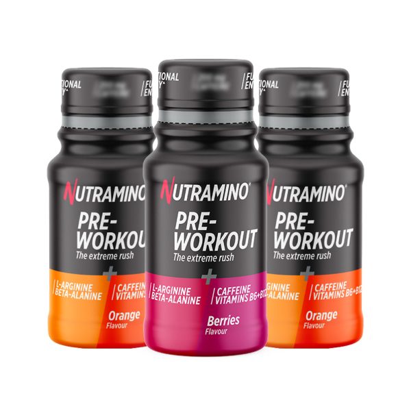 Nutramino Pre-Workout Shots - Bland Selv (12x 60ml) - Energi