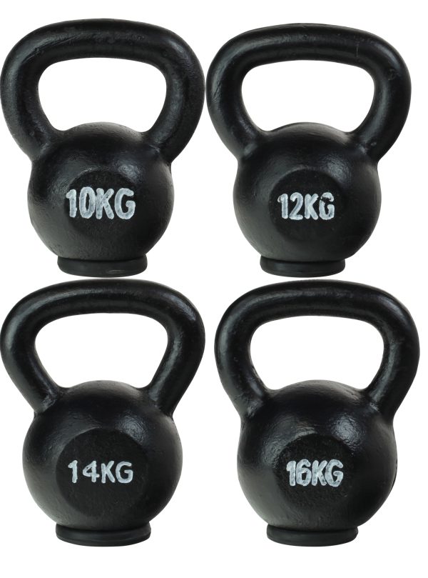 Odin Kettlebell Støbejern PAKKETILBUD (10, 12, 14, 16kg)