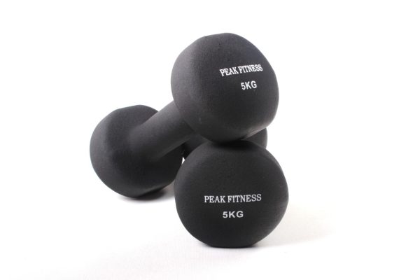 Peak Fitness - 2 x Håndvægt - Neopren - 5 kg