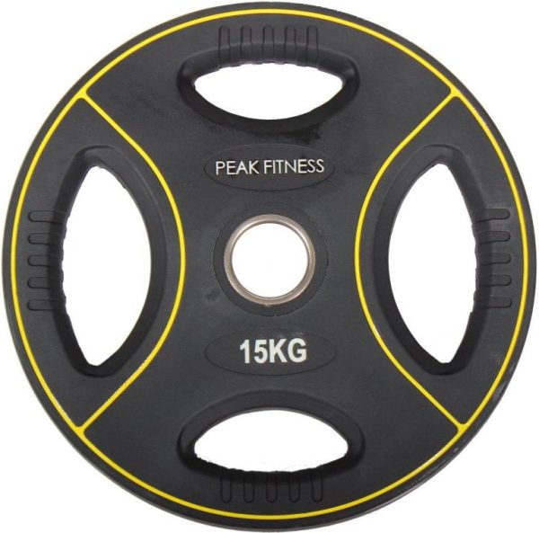 Peak Fitness - 50 mm vægtskive Poly Urethane - 15 kg