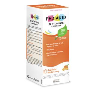 Pediakid 22 vitaminer og mineraler - 250 ml