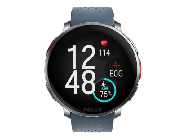 Polar Vantage V3 - Aluminum - Sportsur Med Bånd - Silikone - Display 1.39" - 32 Gb - Bluetooth - 57 G - Himmelblå