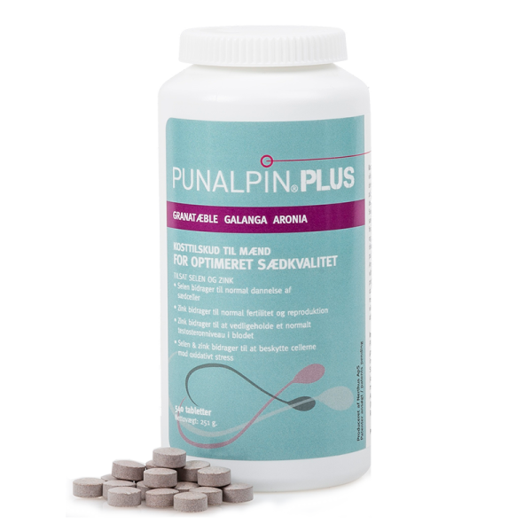 PunalpinÂ® PLUS (540 tabl.) Granatæble, galanga, aronia, zink, selen