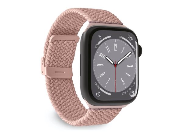 Puro Loop - Løkke For Smart Watch - 130 - 220 Mm - Pink - For Apple Watch Hermès Series 7, Hermès Series 9, Nike Series 7, Series 10, Series 8, Serie