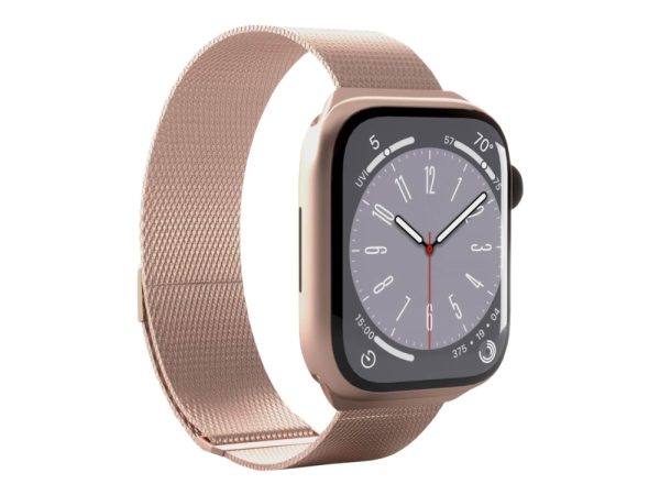 Puro Milanese - Løkke For Smart Watch - 130 - 200 Mm - Pink - For Apple Watch Hermès Series 7, Hermès Series 9, Nike Series 7, Series 10, Series 8, S