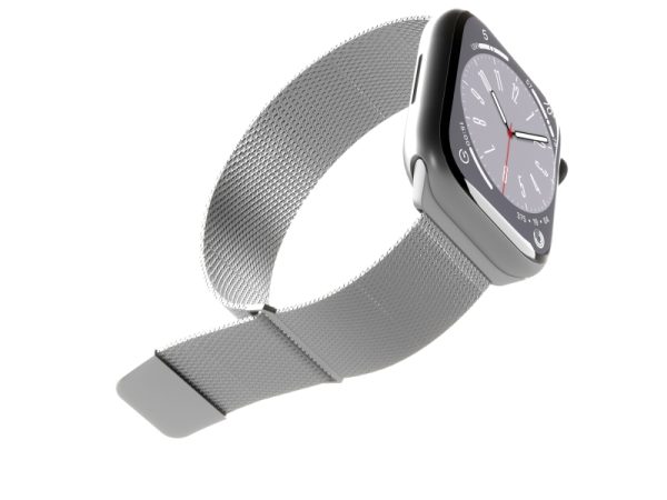 Puro Milanese Magnetic Band - Rem I Rustfrit Stål Til Apple Watch 42/44/45/49 Mm (Sølv)