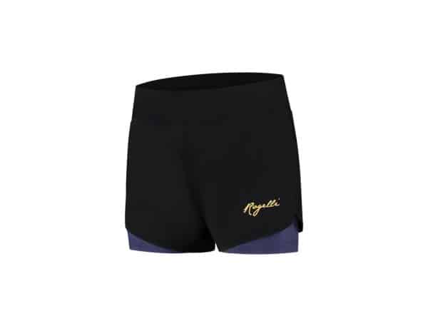 Rogelli Indigo - Løbeshorts 2 in 1 - Dame - Sort/Purple - Str. S