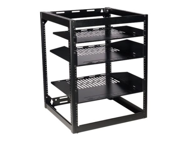 Sanus Component Series Cfr1615 - Rack - For Av-System - Stål - Sort - Vægmonterbar, Gulvstående