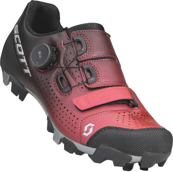 Scott MTB Team Boa Dame Cykelsko - Black Fade/Metallic Red