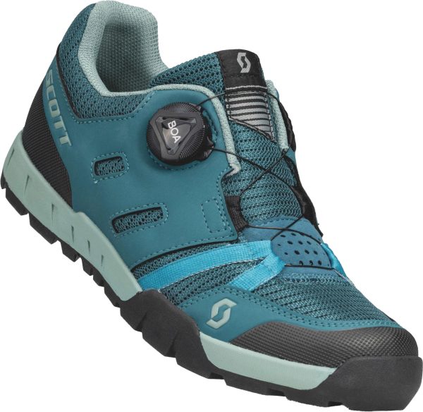 Scott Sport Crus-r Flat Boa Dame Cykelsko - Petrol Blue/Mint Green