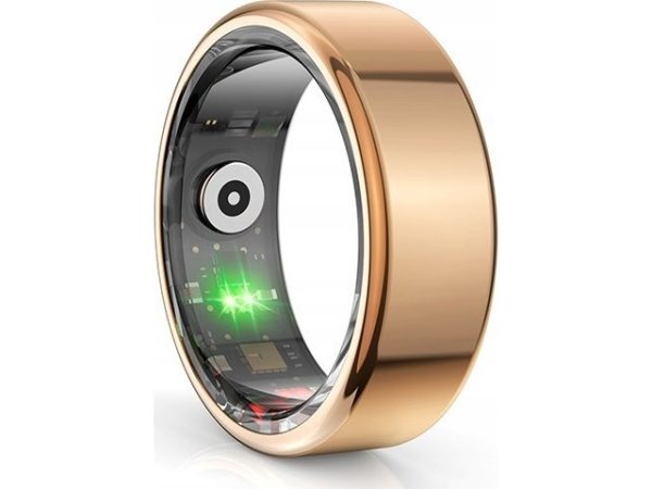 Smart Ring Gold, Puls, Mætning, Søvnmonitor, Aktivitet, Størrelse 8, Powerton