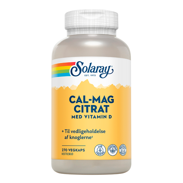 Solaray Cal-Mag Citrat Med D-Vitamin (270 kapsler)