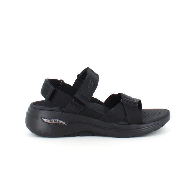 Sort Arch Fit sandal fra Skechers med god bredde - 37