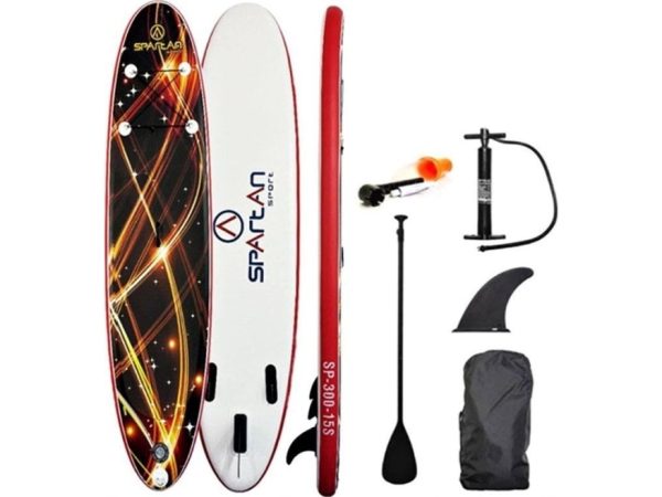 Spartan Paddleboard Sup Inflatable Board With Paddle And Accessories Spartan Sup 10' Brown-Red