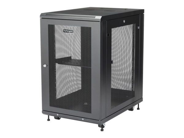 Startech.Com 18U Server Rack Cabinet, 4-Post Adjustable Depth (2" To 30") Network Equipment Rack Enclosure W/Casters/Cable Management/Shelf/Locking D