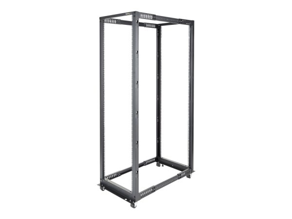 Startech.Com 42U 19" Open Frame Server Rack, 4 Post Adjustable Depth 23-41" Mobile, Free Standing Rolling Network/Computer Equipment Data Rack, Dell