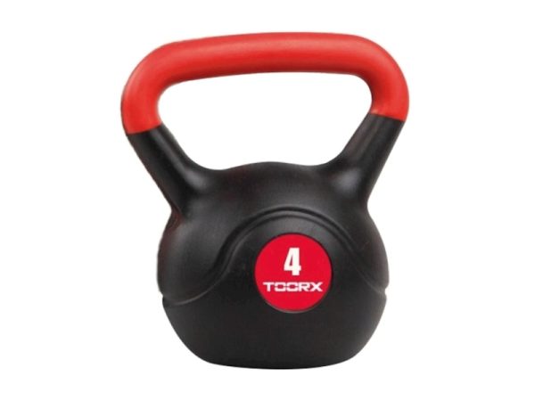 Toorx Krp-4, Standard Kettlebell, Sort, Rød, 4 Kg