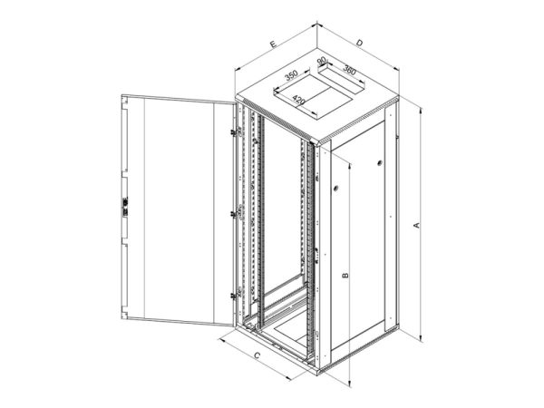 Triton Rma N - Rack Kabinet - Fritstående - Lysegrå, Ral 7035 - 22U - 19"