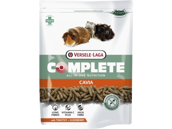 Versele-Laga Cavia Complete, Snack, 500 G, Marsvin, Vitamin A, Vitamin C, Vitamin D3, Vitamin E, Kobber, Jod, Jern, Mangan, Selenium, Zink, 14%